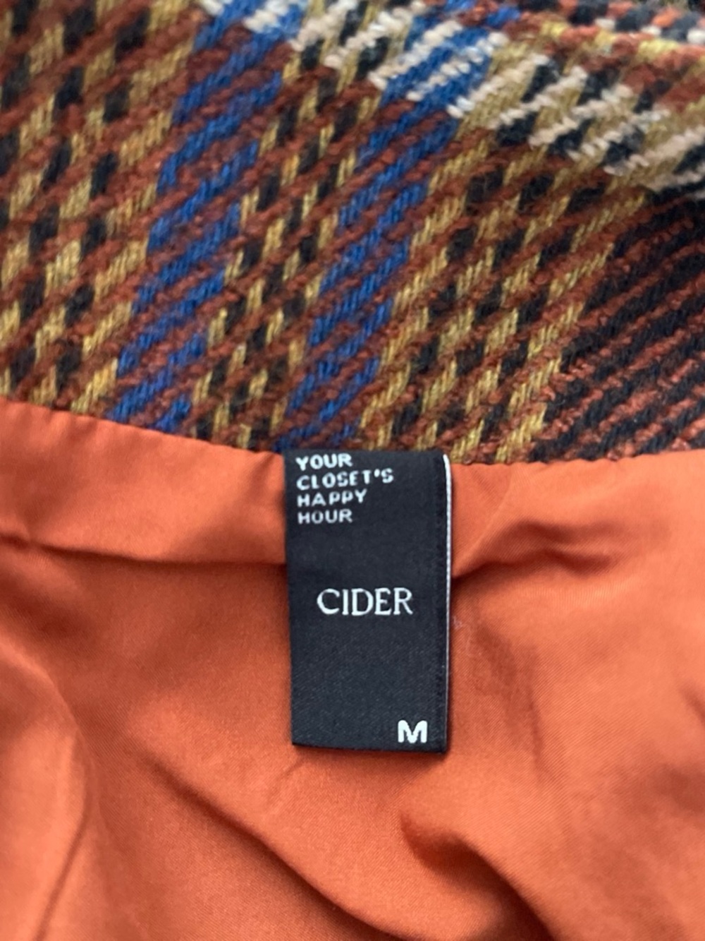 Cider Brown Plaid Blazer & Skirt Set - Picture 6 of 6